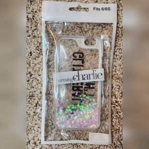 Charming Charlie's floating liquid glitter case for iPhone 6/6S New
